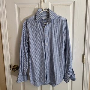 Blue and white Versace shirt